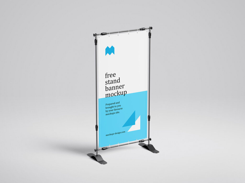 Free banner stand mockup / 100×200 cm