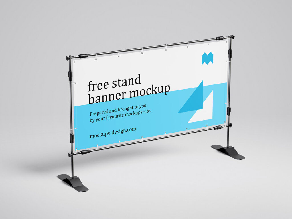 Free banner stand mockup / 200×100 cm