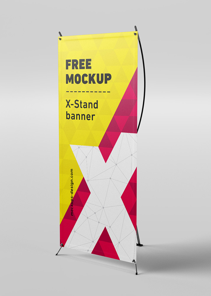 Free X-Stand Banners Mockup